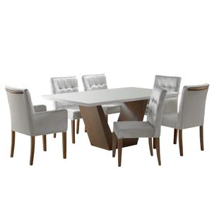 Conjunto De Jantar Essence Com 6 Cadeiras - Wood Prime UR 26395