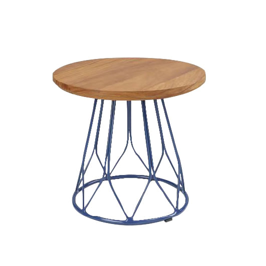 Lunna-mesa-de-apoio-tampo-madeira-base-aco-azul-area-interna-e-externa-decoracao