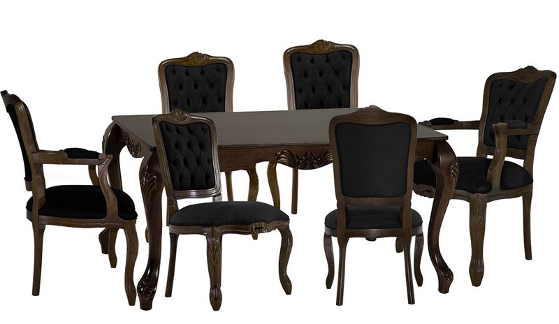 conjunto-classico-luix-xv-mesa-com-4-cadeiras-e-2-poltronas-estofado-preto-com-capitone-madeira-macica