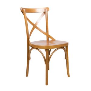Cadeira de Jantar X Espanha Sem Braço Amêndoa Fosco - Wood Prime TT 38166