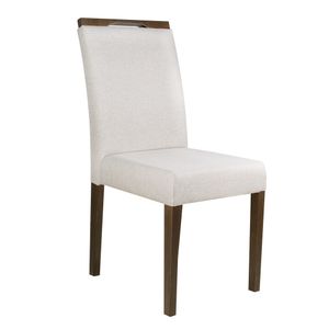 Cadeira de Jantar Heddy Capuccino e Bege - Wood Prime MF 38067