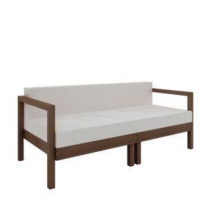 Sofá Componível Lazy 2 Lugares com Almofadas - Wood Prime MR 44002
