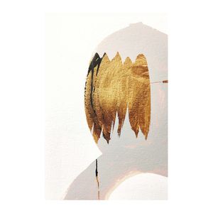 Quadro Decorativo Abstrato Canvas Farol Dourado e Preto - CZ 44042