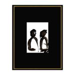 quadro-decorativo-abstrato-aquarela-duas-pessoas-marrom-e-preto