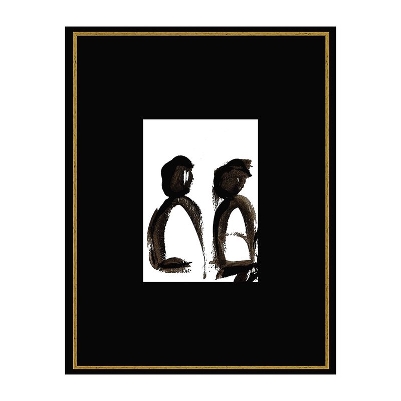quadro-decorativo-abstrato-aquarela-duas-pessoas-marrom-e-preto