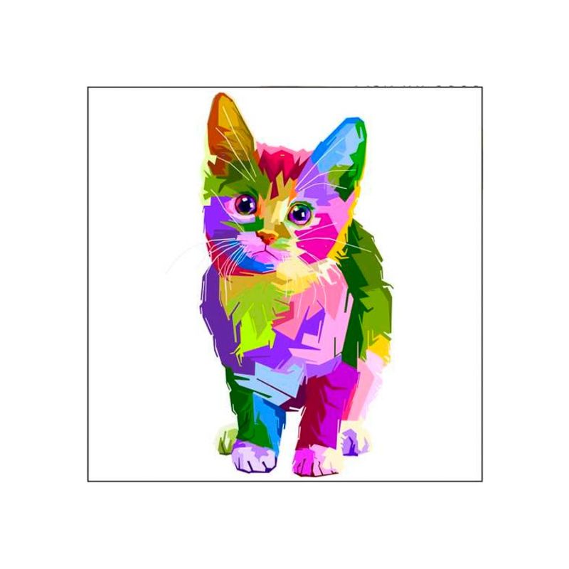 quadro-para-quarto-de-bebe-gato-colorido