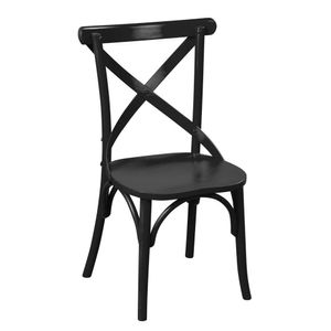 Cadeira de Jantar X Espanha sem Braço Preto Fosco - Wood Prime PTE 38423