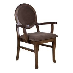 Cadeira de Jantar Medalhão Contemporânea com Braço - Wood Prime 54207
