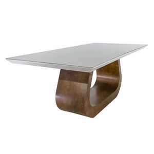Mesa De Jantar Design com Vidro - Wood Prime DS 34155