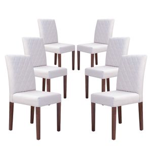 Conjunto 6 Cadeiras de Jantar Estofada Beliz - Wood Prime 53897
