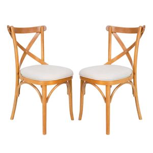 Conjunto 2 Cadeiras de Jantar X Espanha Estofada - WP 58222
