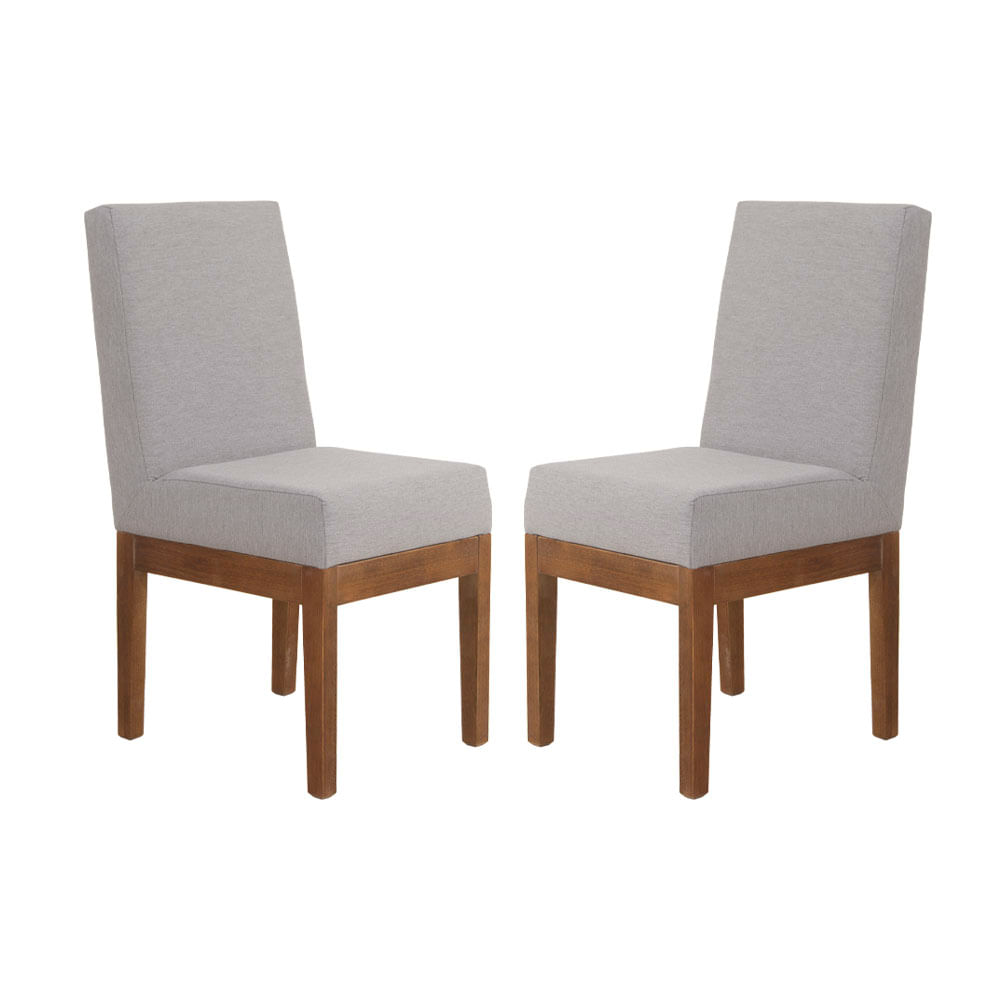 Conjunto 2 Cadeiras de Jantar Ottawa Amêndoa Korino Perolado