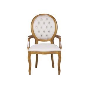Cadeira de Jantar Medalhão Lisa Com braço - Wood Prime 14684